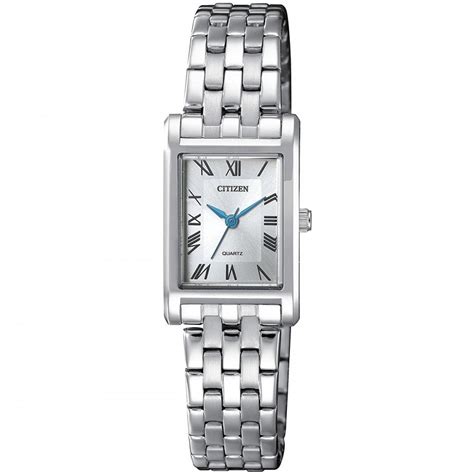 Citizen Ladies Rectangular Face Steel Quartz Watch