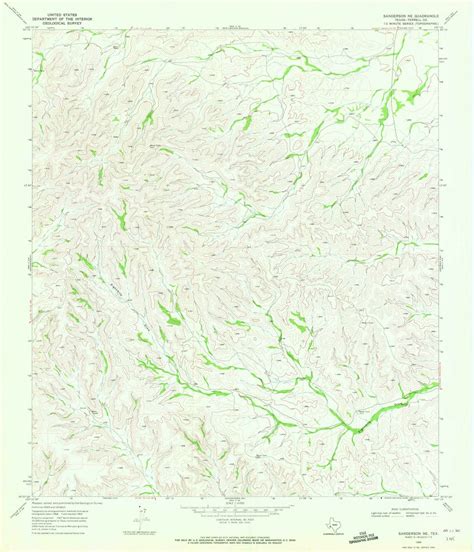 1969 Sanderson, TX - Texas - USGS Topographic Map - Historic Pictoric