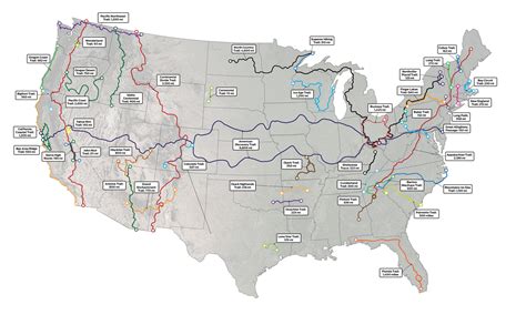 The Major Long Distance Hiking Trails in America : r/MapPorn