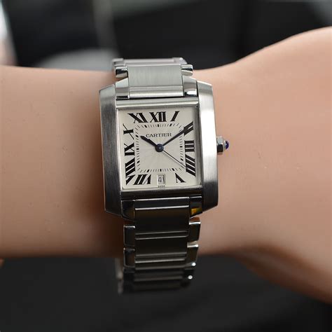 Cartier Tank Francaise Watch Large Size Stainless Steel Automatic w ...