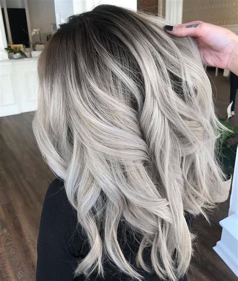 23+ Silver Balayage On Black Hair Photos | Galhairs