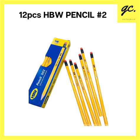 GC 12pcs HBW Pencil #2 For School and Office Use | Lazada PH