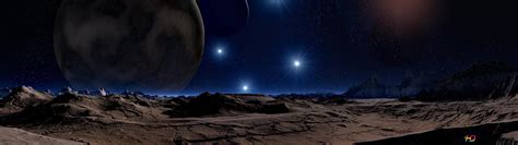 Night view of the planets 4K wallpaper download