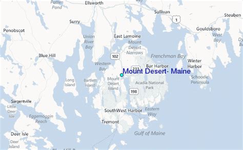 Mount Desert, Maine Tide Station Location Guide