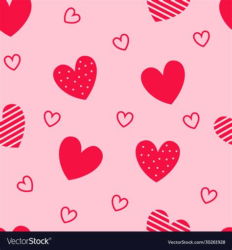 Pink And Red Hearts Wallpaper