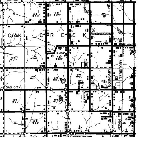 Oklahoma Section Township Range Map - State Coastal Towns Map