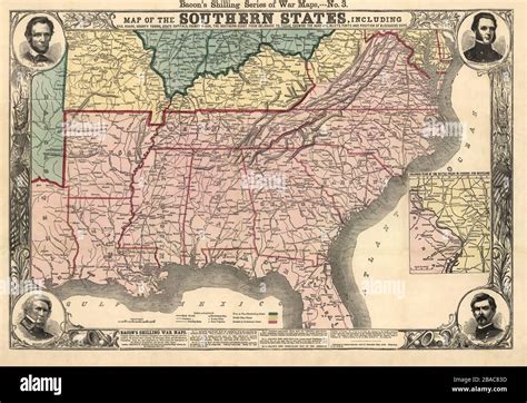 Civil war union states map hi-res stock photography and images - Alamy