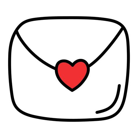 Love Letter. Sweet love letter in an envelope. Valentines Day 17724094 Vector Art at Vecteezy