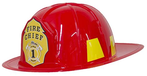 Costume Accessory - Plastic Red Fireman Fire Chief Helmet - Walmart.com