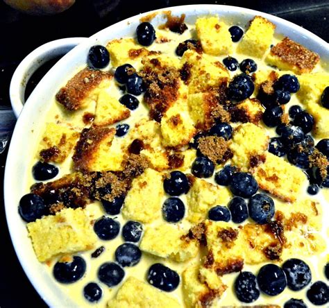 Corn Bread Blueberry Bread Pudding or What To Do with Leftover Corn Bread - This Is How I Cook