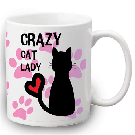 Crazy Cat Lady Mug Funny Mugs Novelty Christmas | Etsy