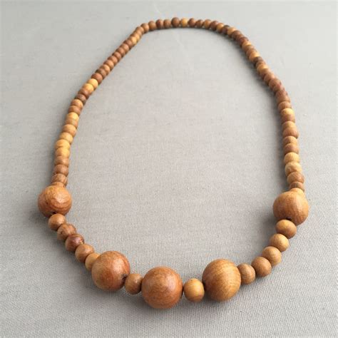 wooden bead necklace