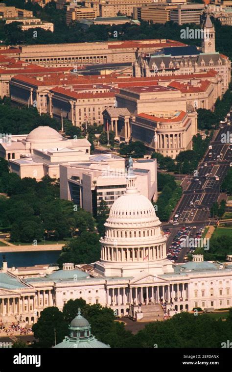 Aerial view of us capitol building hi-res stock photography and images ...