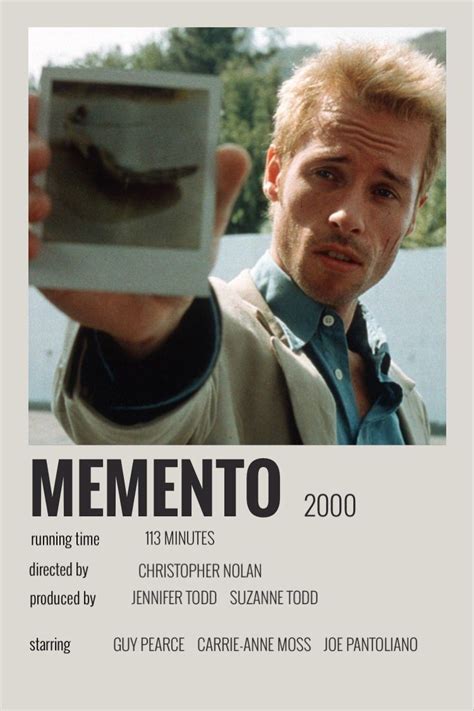 Memento movie poster – Artofit