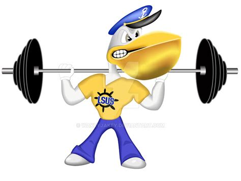 LSUS Mascot Weightlifter by WakeyJakey on DeviantArt