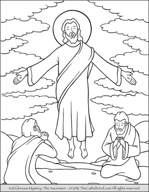 Glorious Mysteries Rosary Coloring Pages - The Catholic Kid