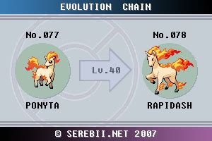 Ponyta Evolution Chart