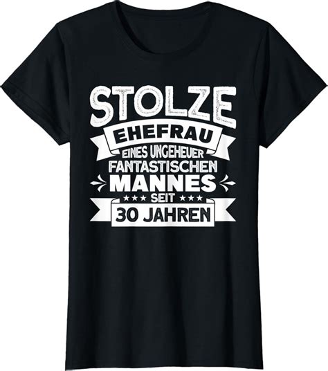 Damen Perlenhochzeit 30 Jahre Verheiratet 30 Jahre Ehe T-Shirt | Printerval Deutschland