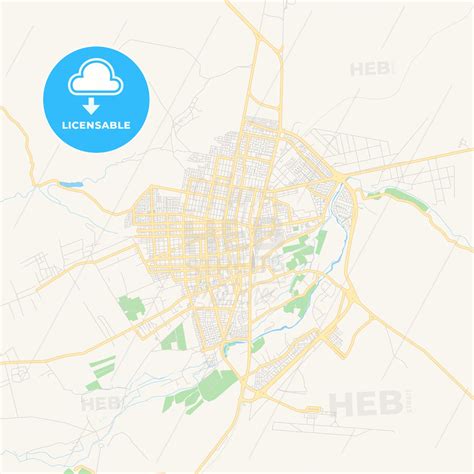 Printable street map of Calama, Chile - HEBSTREITS