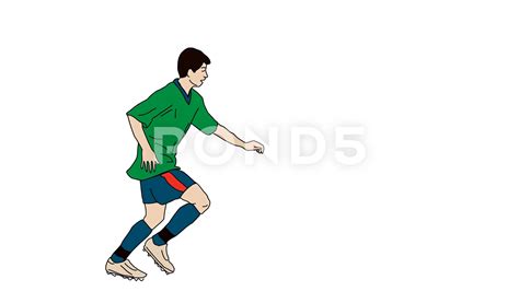 Football Player Running Drawing