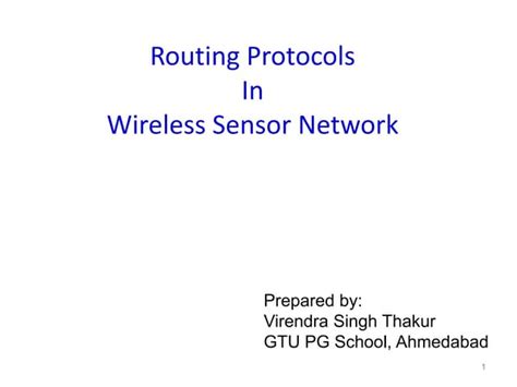 Wireless Sensor Network Routing Protocols | PPT