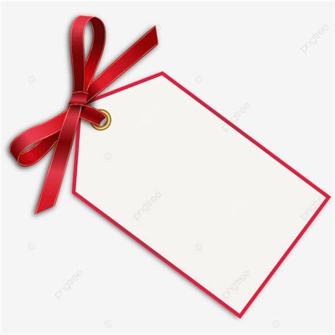 Ribbon Label Tag Vector Design Images, Tag Label With Red Ribbon, Tag Label, Red Ribbon, Ribbon ...