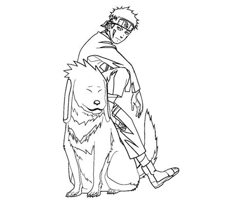 Kiba Inuzuka 13 Coloring | Crafty Teenager