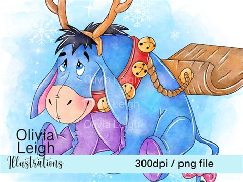 Eeyore Christmas Hat Clipart