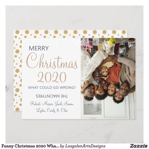 Funny Christmas 2023 What Could Go Wrong Photo Holiday Card | Zazzle | Family christmas card ...