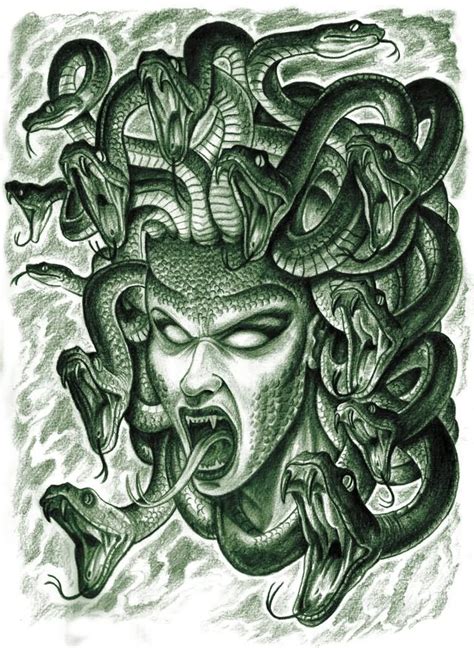 Medusa Face With Snakes Tattoo Designs by Nahuel | Medusa artwork ...