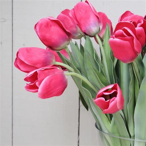 Floppy Long pink tulip stem x 1 | Bliss and Bloom Ltd