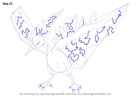 Step by Step How to Draw Moltres from Pokemon : DrawingTutorials101.com