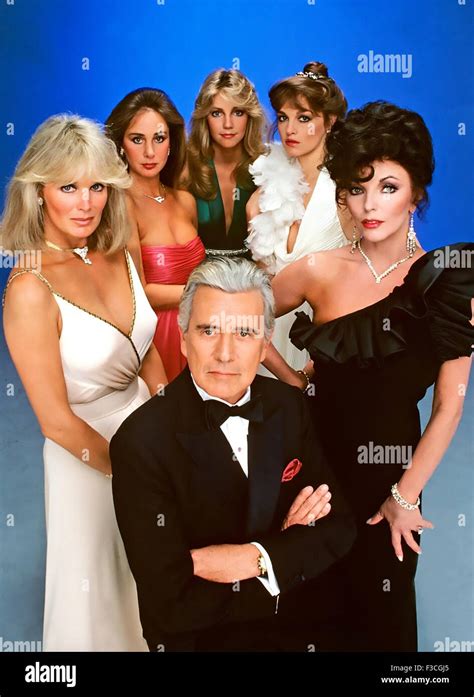 DYNASTY 1981 Aaron Spelling Productions TV series with from left Linda Evans, Pamela Bellwood ...