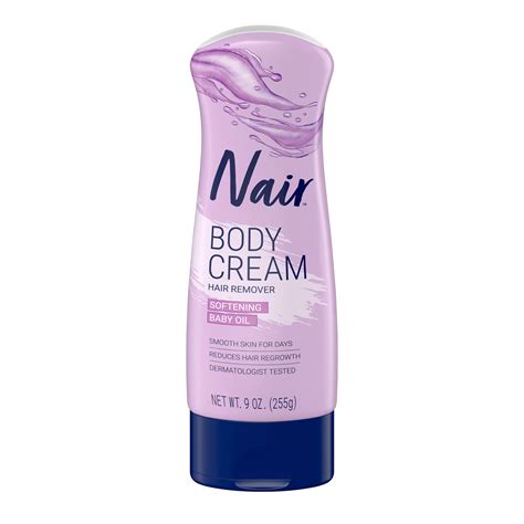 Nair Hair Removal Body Cream with Softening Baby Oil, Leg and Body Hair Remover - Walmart.com