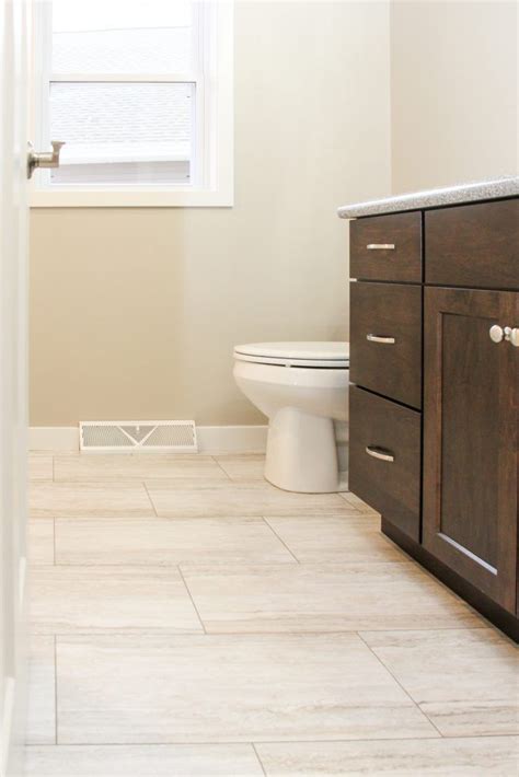 Flooring: Luxury Vinyl Tile, Mannington, Adura Sea Mist, 12×24; Grout: Sahara Beige in 2020 ...