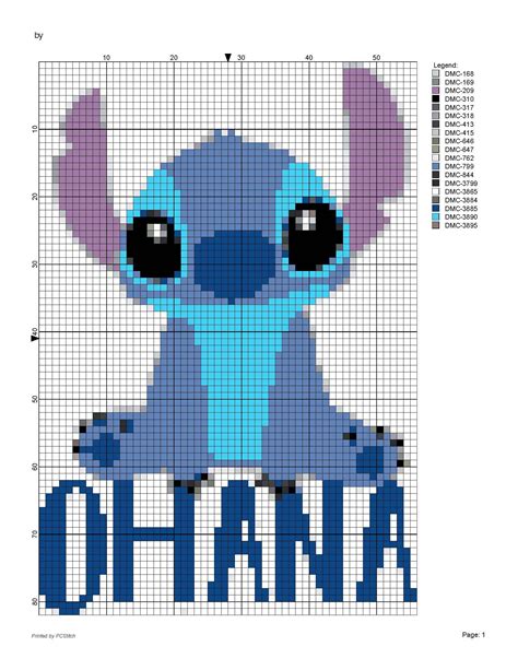 Disneys Lilo and Stitch Ohana cute Stitch kawaii chibi cross stitch pattern experiment 6 ...