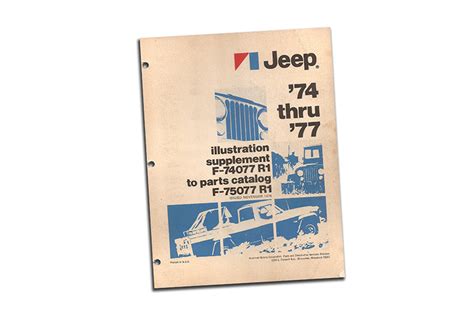 Parts Catalog For 1974 Through 1977 AMC Jeep Revision 1 - Jeep Parts Guy - All the Jeep Parts ...