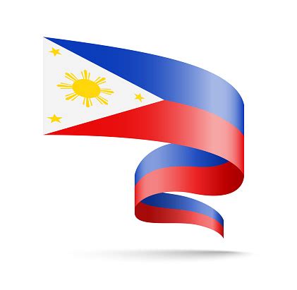 Philippines Flag In The Form Of Wave Ribbon Stock Illustration ...