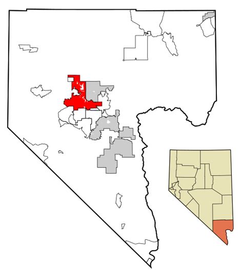 Image: Clark County Nevada Incorporated Areas Las Vegas highlighted