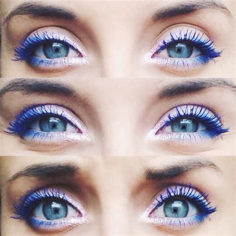 Thinking of investing in some Blue Mascara! :) White liner + blue mascara = beautiful eyessss ...