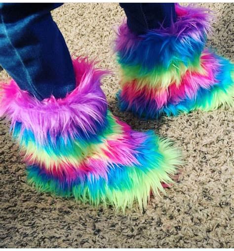 GIRLS RAINBOW 🌈FUR BOOTS | Girl rainbow, Fur boots, Boots