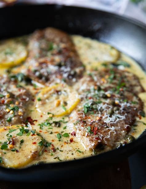 Veal Scallopini • Veal Scallopini Recipe & Video • Two Purple Figs