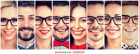 Smiling Faces Happy Group Multiethnic People Stock Photo 1024833478 ...