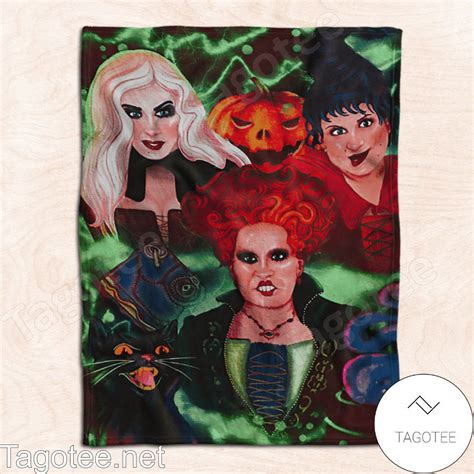 Hocus Pocus Halloween Fleece Blanket, Quilt - Tagotee