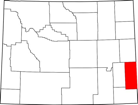 Image: Map of Wyoming highlighting Goshen County