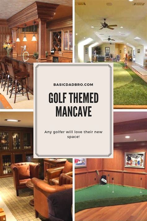 Check out my blog for inspiration for a golf themed man cave! #basement #mancave ##manlyspace ...