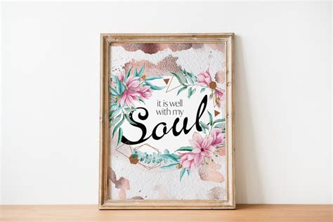 It is Well With My Soul Wall Art-floral Wall Art-home Wall | Etsy