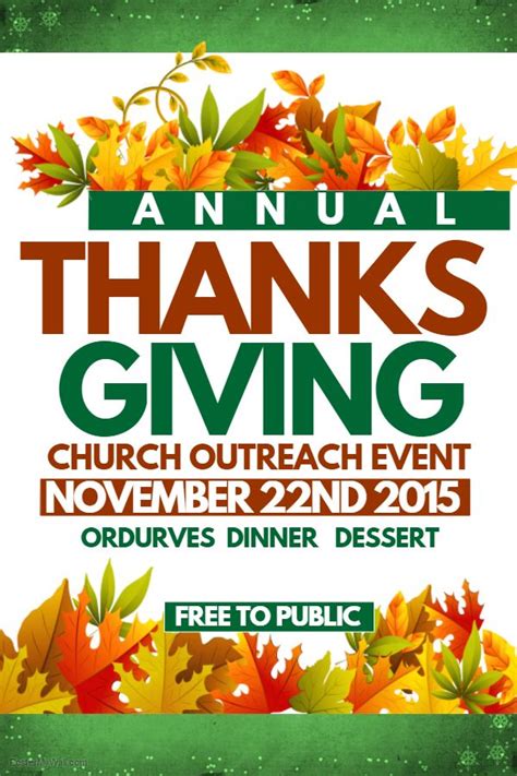 Church Thanksgiving Dinner Flyer