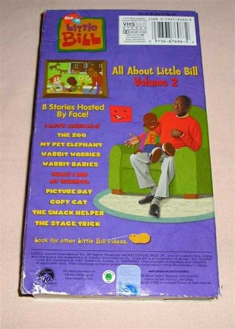 Little Bill All About Little Bill Volume 2 2002 VHS Little Bill, Dvds ...