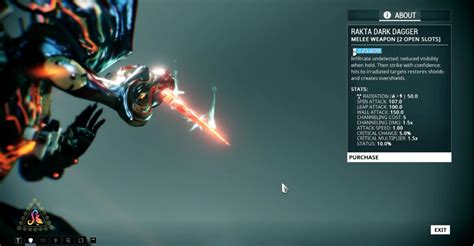 Rakta Dark Dagger Build - Warframe Blog